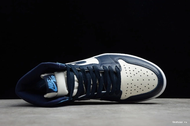 - 555088-140 Jordan Retro High Blue UNC University | OG 1 Obsidian Air 1123